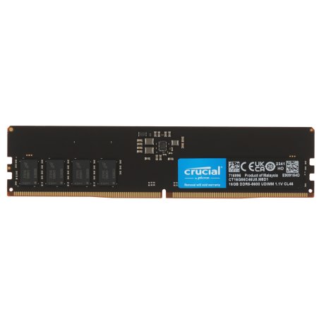 Оперативная память Crucial, DDR5, 16Gb (1x16 Gb), 5600 MHz, CL46, DIMM