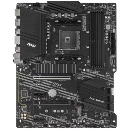 Материнская плата MSI B550-A PRO, AM4, AMD B550, 4xDDR4, 6xSATA, 2xM.2, 1xPCI-E 4.0 x16, 1xPCI-E 3.0 x16, 2xPCI-E x1, 1xHDMI, 1xDP, 1x 1Gb LAN, 4xUSB-A 2.0, 2xUSB-A 3.2 Gen 1, 1xUSB-A 3.2 Gen 2, 1xUSB-C 3.2 Gen 2, 6x3.5 мм, 7.1, ATX