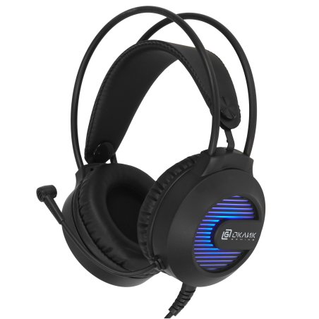 Наушники с микрофоном Оклик HS-L300G Black черный 2.2м мониторные USB оголовье (1796949)