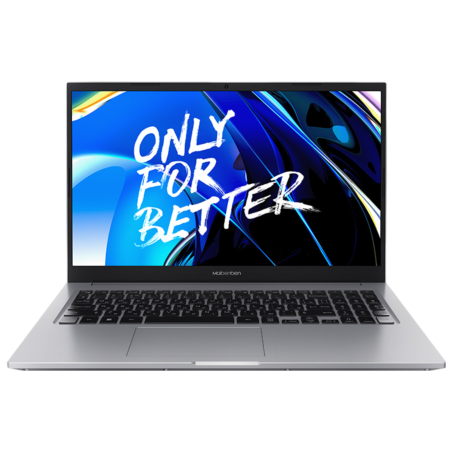 Ноутбук Maibenben B115B серебристый B115B-R752UMF1SPSRE2 15.6"(1920x1080 (матовый) IPS)/AMD Ryzen 7 5825U(2Ghz)/16Gb/512PCISSDGb/Int:AMD Radeon/Cam/BT/WiFi/48.4WHr/war 2y/1.65kg/Win11Pro + Screen 60Hz, 16:9