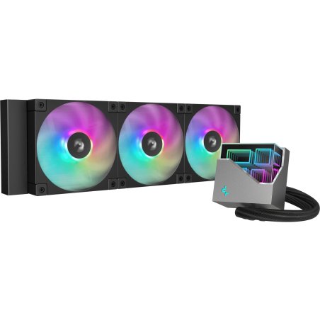 Система жидкостного охлаждения DEEPCOOL LT240 ARGb белый, 120 мм, алюминий/медь, 2400 об/мин, 38.71 дБ, 4 pin, 280 Вт