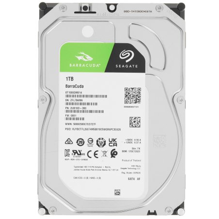 Жесткий диск Seagate BarraCuda 1TB (ST1000DM014) Serial ATA III, 7200 rpm, 256mb buffer