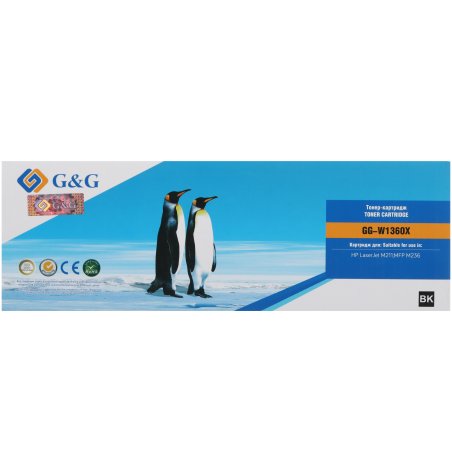 Картридж лазерный G&G 136X GG-W1360X черный (2600стр.) для HP LaserJet M211d/209/233/234