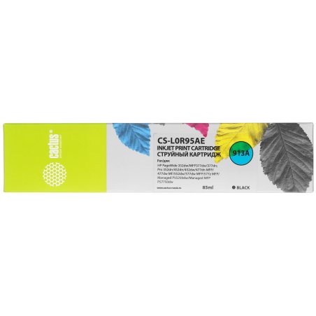 Картридж струйный Cactus CS-L0R95AE (913A) черный (85 мл) для HP PW 352dw/377dw/Pro 477dw/452dw