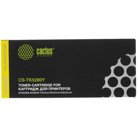 Картридж лазерный Cactus CS-TK5280Y желтый (11000 стр.) для Kyocera ECOSYS P6235cdn, M6235cidn, M6635cidn