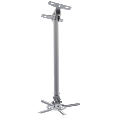 Крепеж Wize WPD-S серебро Универсальное комплект для проектора, длина штанги 82-141 см, наклон +/- 15°, поворот +/- 15°, до 12 кг, 260х260