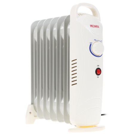 Обогреватель масляный Ресанта ОММ-7Н (7 секций) белый, 700 Вт, 10 м2, термостат 67/3/1
