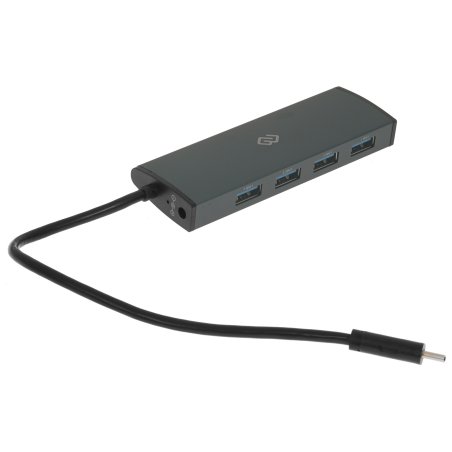Разветвитель USB-C Digma HUB-4U3.0-UC-G 4порт. серый