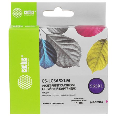 Картридж струйный Cactus CS-LC565XLM пурпурный (14,4 мл) для Brother MFC-J2510