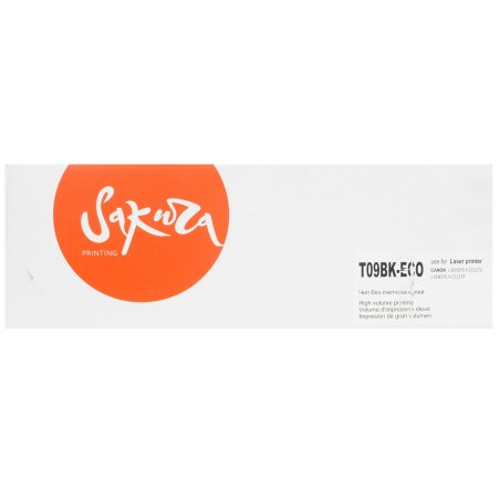Картридж лазерный Sakura T09BK-ECO (3020C006) для Canon i-SENSYS C1127iF, C1127i, C1127P, черный, 7600 к. (чип без счетчика копий)
