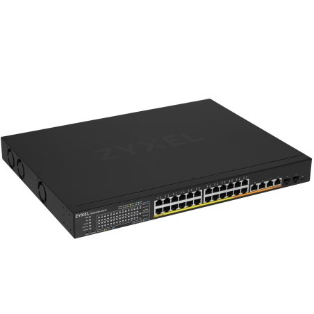 Коммутатор Hybrid Smart L2+ Switch Zyxel NebulaFlex XMG1930-30HP, rack 19", 24xRJ-45: 1/2.5G PoE+ (4 of them PoE++), 4xRJ-45: 1/2.5/5/10G PoE++, 2xSFP+, 700W PoE budget, offline/cloud management