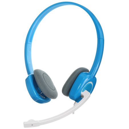 Наушники с микрофоном Logitech H150 синий/белый 1.8м накладные оголовье (981-000454)