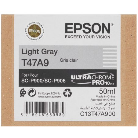 Картридж струйный Epson T5809 (C13T580900) светло-серый (80 мл) для Stylus Pro 3800