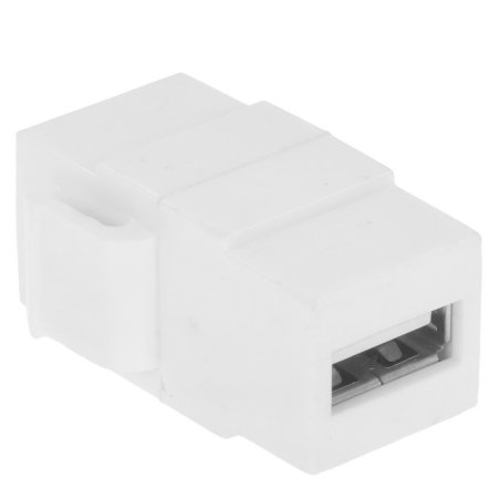 Модуль Keystone, USB 2.0, тип A, мама-мама, 180 градусов, белый