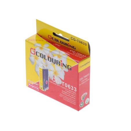 Картридж струйный Colouring CG-CLI-521M пурпурный с чипом водный (9 мл) для Canon IP3600/IP4600/MP540/MP550/MP620/MP630/MP980