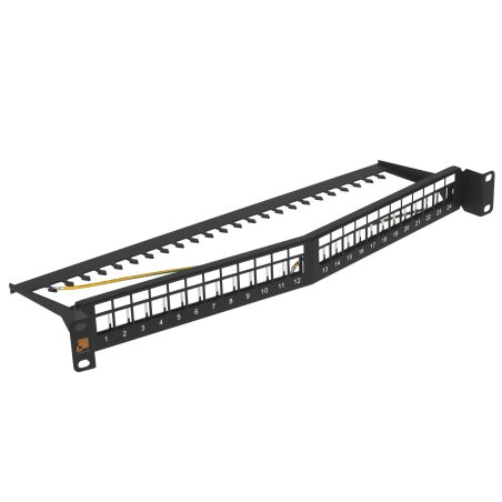 Патч-панель наборная Lanmaster LAN-PPAR24OK-STP 19" 1U 24xRJ45 STP