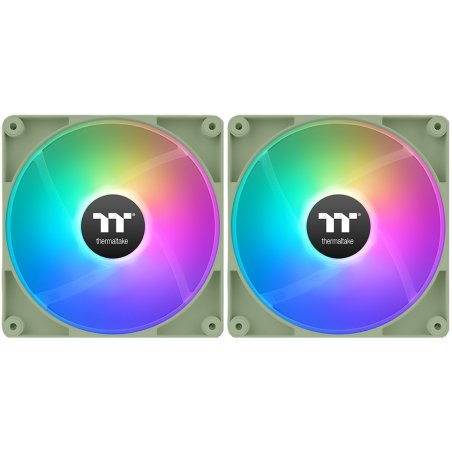 Комплект вентиляторов для корпуса Thermaltake CT120 ARGb (2 шт.) зеленый, 120 мм, 2000 об/мин, 25.8 дБ, 4 pin