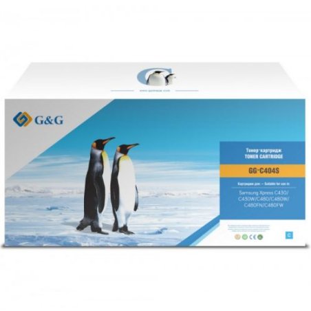 Картридж лазерный G&G GG-C404S голубой (1000стр.) для Samsung SL-C430/C430W/C480/C480W/C480FW