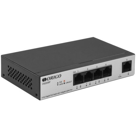 Коммутатор Unmanaged Switch 4x1000Base-T PoE, 1x1000Base-T, PoE Budget 60W, Long-range PoE up to 250m, metal case