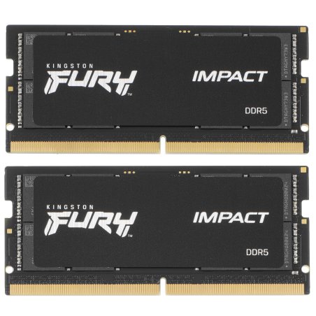 Оперативная память Kingston Fury Impact, DDR5, 64Gb (2x32Gb), 4800MHz, CL38, SO-DIMM