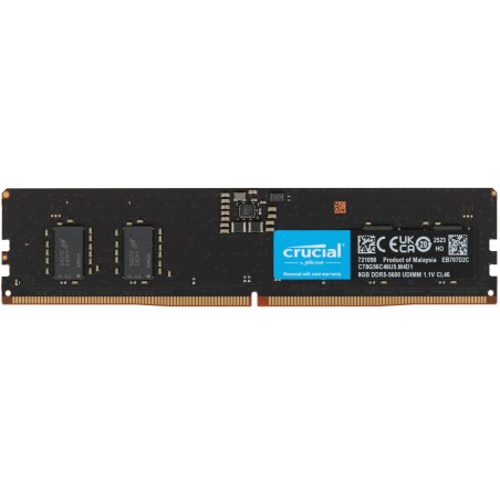 Оперативная память Crucial, DDR5, 8Gb (1x8Gb), 5600MHz, CL46, DIMM