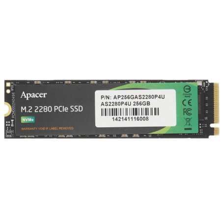 Накопитель SSD Apacer AS2280P4U, 256Gb, M.2 2280, PCIe 3.0 x4, NVMe, R/W 3500/1200