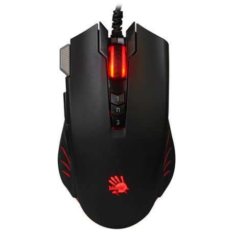 Мышь проводная A4Tech Bloody V9M черный, 4000 dpi, USB, кнопки - 9