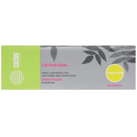 Картридж лазерный Cactus CS-PH6125M (106R01336) пурпурный (1000 стр.) для Xerox 6125/6125n