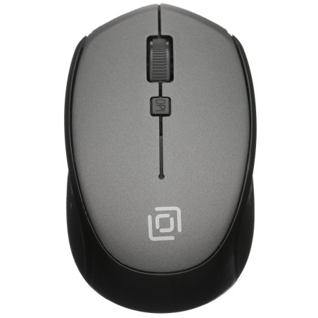 Мышь беспроводная Oklick 488MW серый/черный, 1600 dpi, радиоканал, USB, кнопки - 4