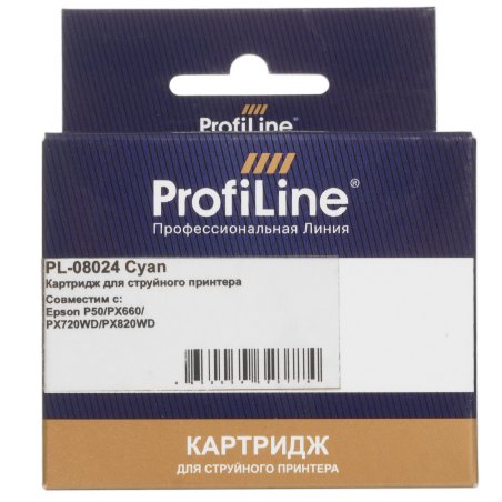 Картридж струйный ProfiLine PL-08024 для принтеров Epson StylusPhoto P50/PX660/PX720WD/PX820WD Cyan водн