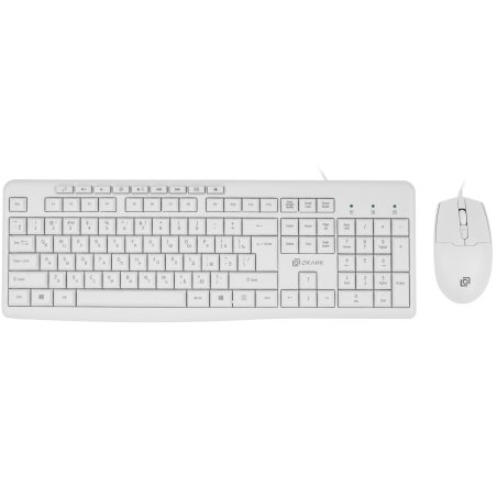 Комплект клавиатура + мышь Оклик S650 клав:белый мышь:белый USB Multimedia (1875257)