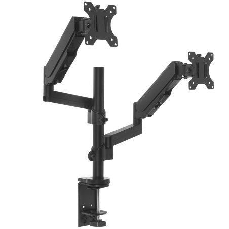 Кронштейн (держатель) ONKRON G140 для двух мониторов 13"-32" дюймов настольный, черный