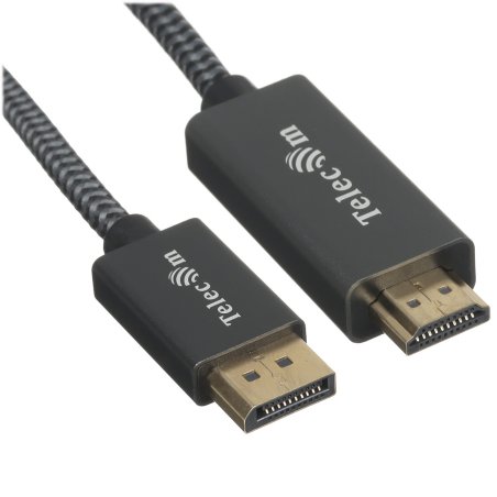 Кабель DisplayPort M-> HDMI M 4K@60Hz 1.8m Telecom,оплетка (TA561M-1.8M)