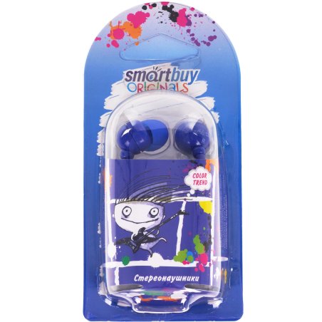 Внутриканальные наушники Smartbuy® COLOR TREND, синие (арт. SBE-3400)/320
