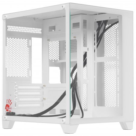 Компьютерный корпус Bloody BD-CC105 белый без БП mATX 5x120мм 1xUSB 2.0 1xUSB 3.0 audio bott PSU
