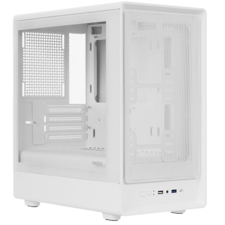 Компьютерный корпус Ginzzu A390 белый Window RGb подсветка 1*USB 3.0, 2*USB 2.0, AU
