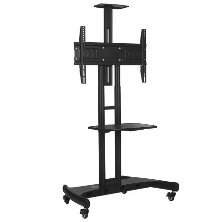 Мобильная стойка напольная Kromax OMEGA-17 черный, 1 шт/уп, для TV 32"-80", max вес 50 кг, высота 1535-2035 мм, max VESA 600x400 мм