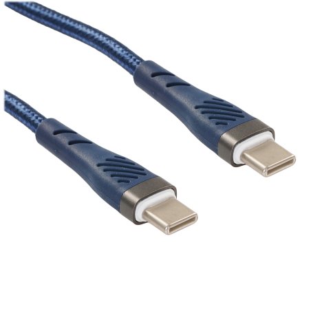Кабель PERFEO USB C вилка - C вилка, 60W, синий, длина 1 м, POWER (C1103)