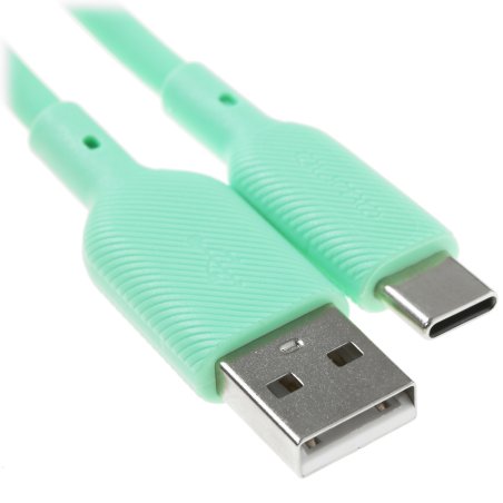 Кабель USB-A to Type-C, silica gel, 1m, 3A, 18W (gren)