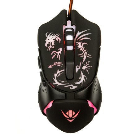 Мышь проводная Nakatomi MOG-25U черный, 2400 dpi, USB, кнопки - 6