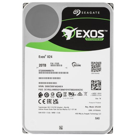 Жесткий диск Seagate SAS 20Tb EXOS X24 7200RPM 512MB ST20000NM007H