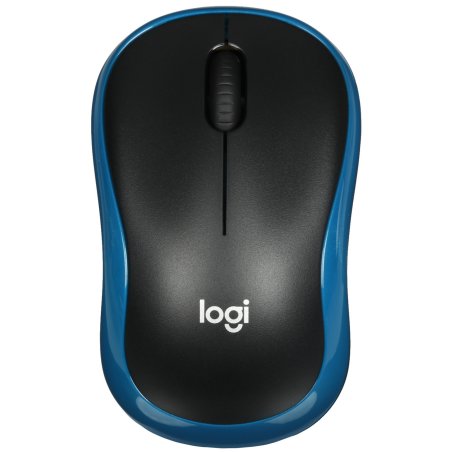Мышь беспроводная Logitech M186 черный/красный, 1000 dpi, радиоканал, USB, кнопки - 3