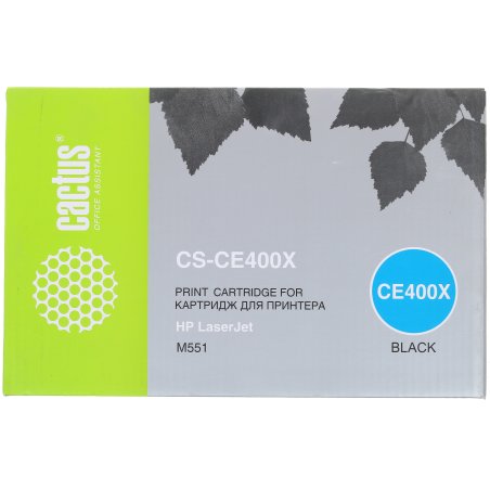 Картридж лазерный Cactus CS-CE400X черный (11000 стр.) для HP CLJ Color M551 series