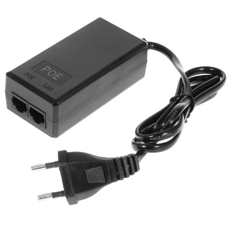 ORIENT SAP-C48POE, PoE инжектор питания 24 Вт, AC 100-240V/ DC 48V, 0.5A, вход: RJ45 LAN 10/100, выход: RJ45 PoE тип B (4/5+,7/8-), совместим с оборудованием PoE IEEE 802.3af, длина кабеля 0.9 м