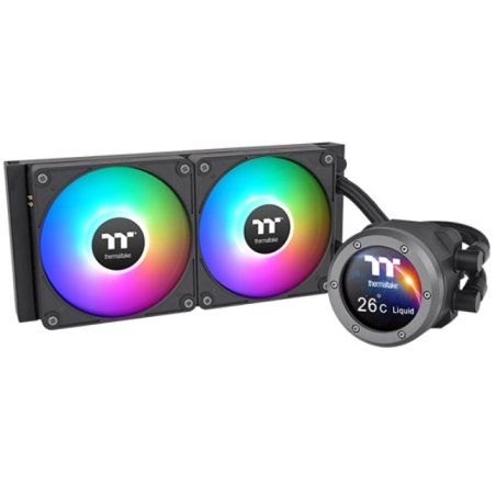 Система водяного охлаждения Thermaltake TH240 V2 Ultra EX Snow ARGb Soc-AM5/AM4/1151/1200/1700 белый 4-pin 28.5dB Al+Cu LCD Ret (CL-W425-PL12SW-A)