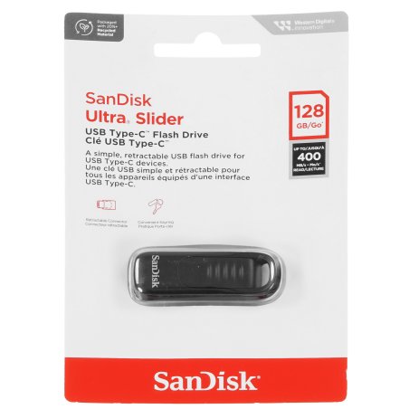 Флешка USB SanDisk Ultra Slider 128Gb SDCZ480-128G-G46, Type-C