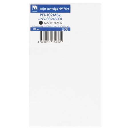 Картридж струйный NVPrint PFI-102MBk (NV-0894B001) Matte Black для Canon ImagePROGRAF iPF500/510/600/610 (130 мл) совместимый