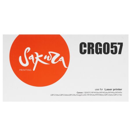Картридж лазерный Sakura CRG057 для Canon i-SENSYS LBP228x, LBP226dw, LBP223dw, MF449x, MF446x, MF445dw, MF443dw, черный, 3100 к.