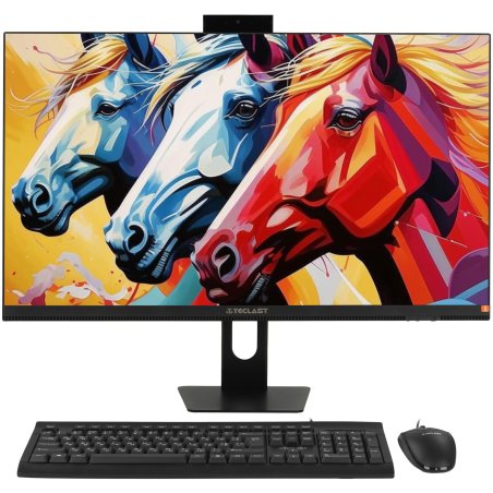 Моноблок Teclast T24 Air 23.8" Full HD Core Ultra 5 225 (3.3) 16Gb SSD 512Gb Iris Xe Windows 11 Pro GbitEth WiFi BT 120W клавиатура мышь белый 1920x1080