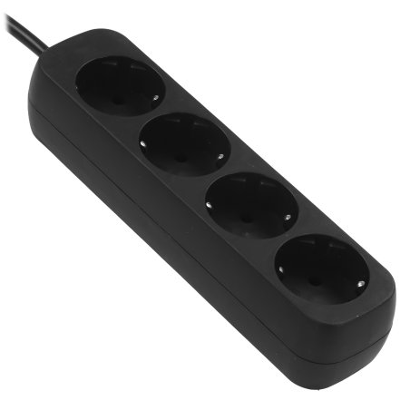 Удлинитель Defender M450 черный, 5 м, EURO, 4 розетки, 2200 Вт
